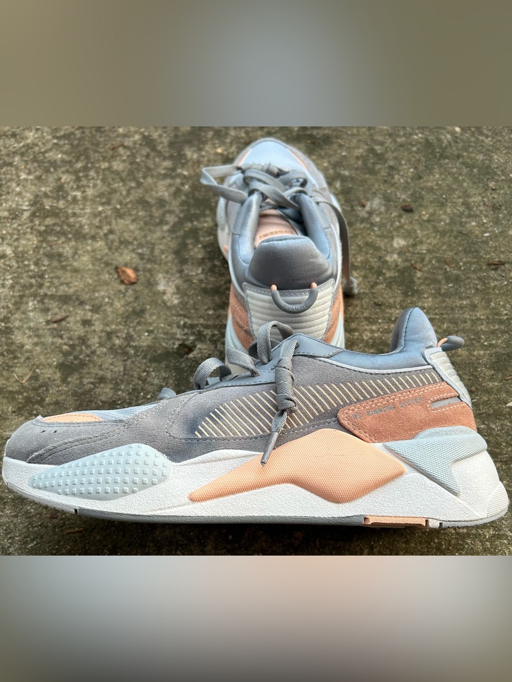 Puma Gray and Pale Pink Women's Athletic Sneakers - Picture 4 of 5